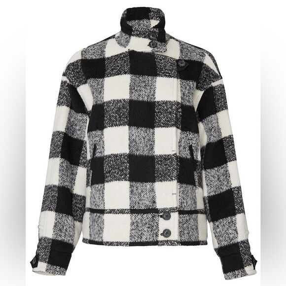 Rebecca Minkoff Allegra Jacket Plaid Wool Coat - Picture 9 of 9